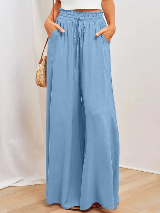 Wide Leg Pants with Pockets - adritiX