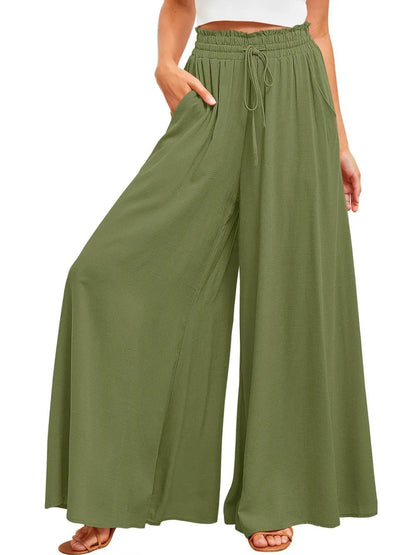 Wide Leg Pants with Pockets - adritiX