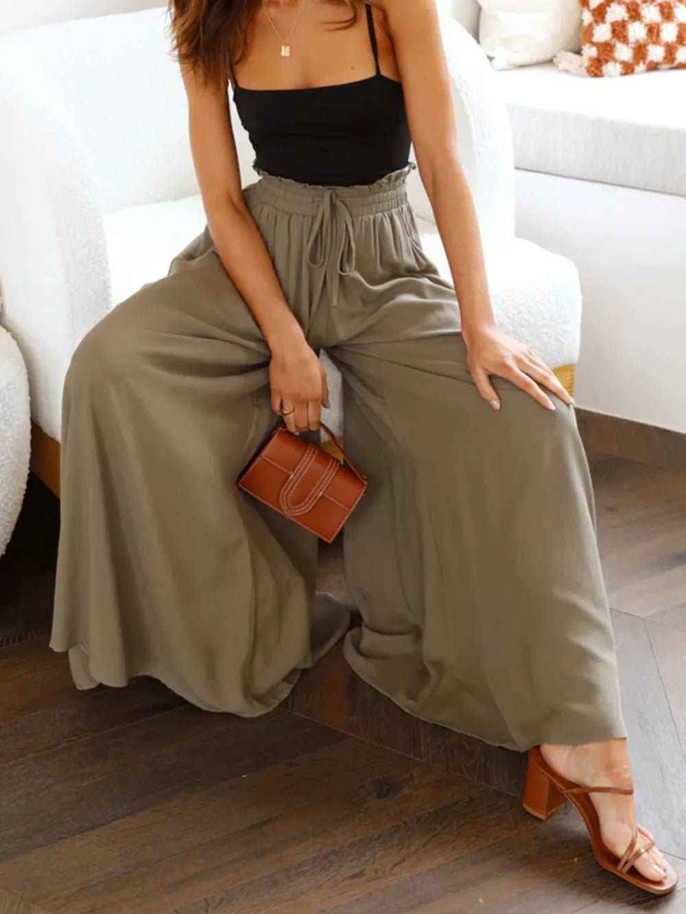 Wide Leg Pants with Pockets - adritiX