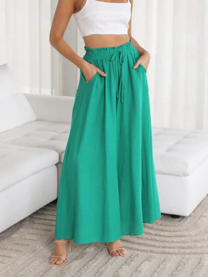Wide Leg Pants with Pockets - adritiX