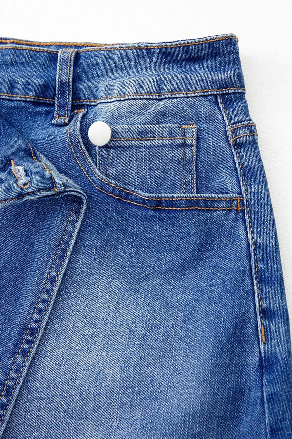 Wrapped Crossed Waist Denim Mini Skirt - adritiX