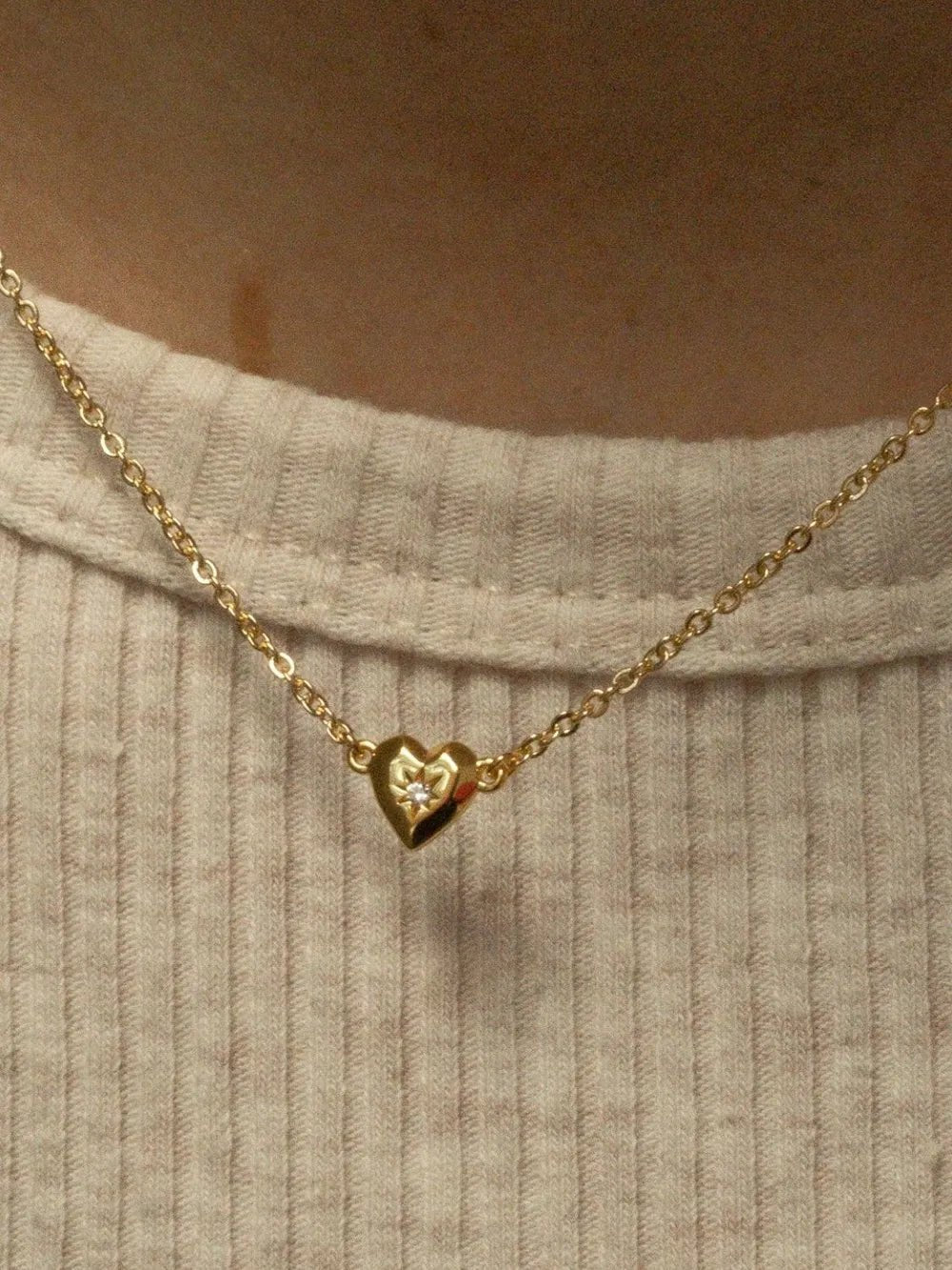 Zircon Heart Pendant Necklace - adritiX